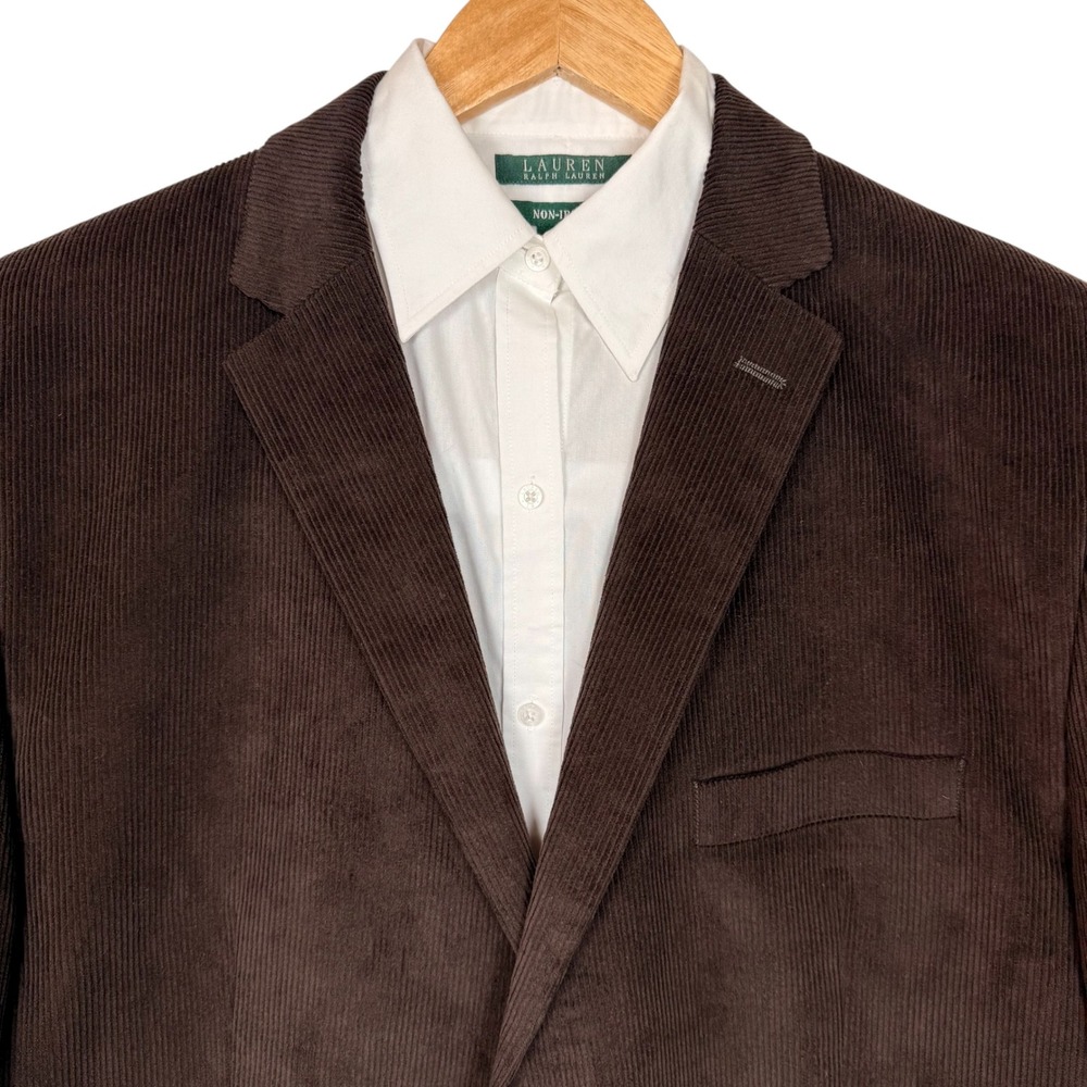 Lauren Ralph Lauren Dark Brown Corduroy Blazer